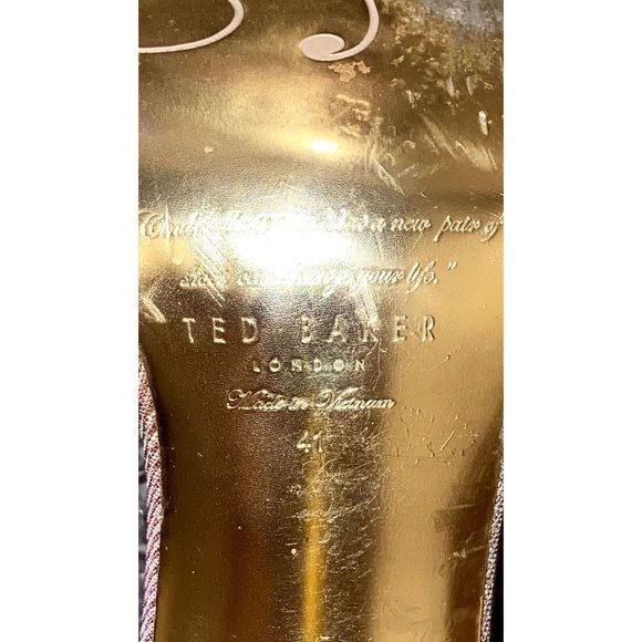 Ted Baker Sharlot Rose Gold Sparkling Stilleto Adj Ankle Strap Sandal 41 US 10.5 - Picture 12 of 12